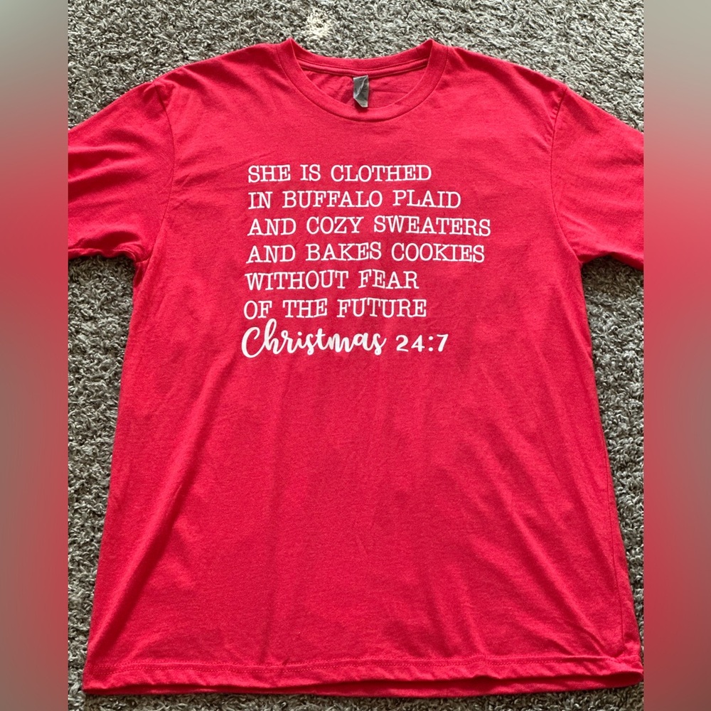 Red Christmas Boutique Graphic Tee- Medium